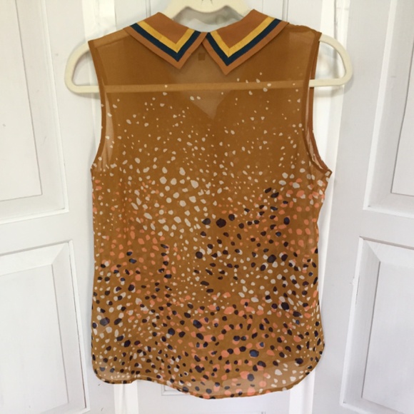 CAbi Sleeveless Button Blouse in Mustard - Picture 11 of 15